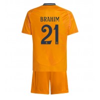 Fotballdrakt Barn Real Madrid Brahim Diaz #21 Bortedraktsett 2024-25 Kortermet (+ Korte bukser)